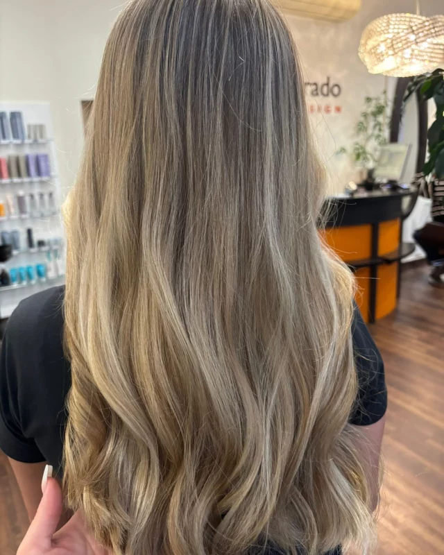 Unsere Ashley hat gezaubert 🤍 #paintings - ein wunderschönes beige blondes Balayage 🫶🏻#balayage #painting #beigeblonde #azubipower